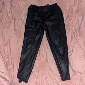 SAINTS 21 XL Black leather pants